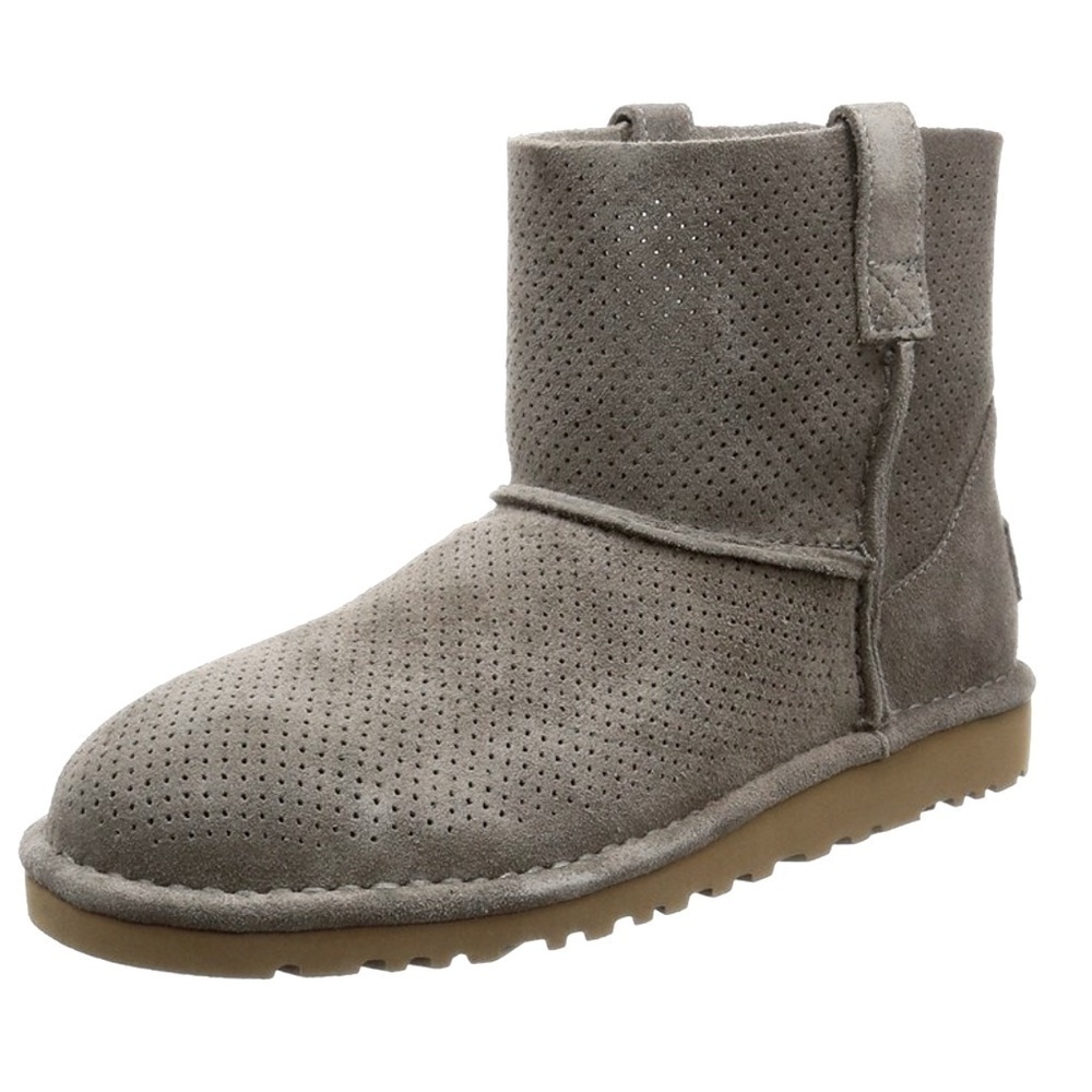 UGG Australia Womens Classic Unlined Mini Perforated Leather Ankle boots size 6